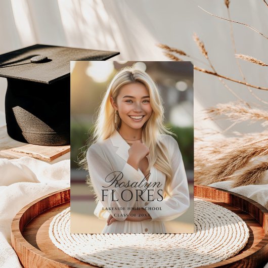 Classic Black Calligraphy Abschluss Einladung