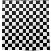 Classic black checkerboard duschvorhang (Vorderseite)