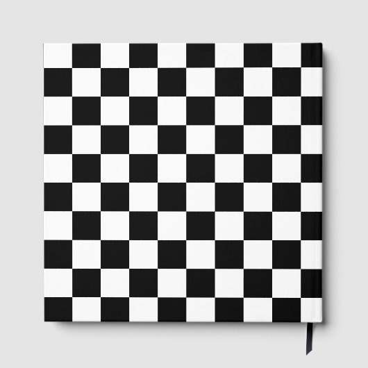 Classic black checkerboard gästebuch (Rückseite)