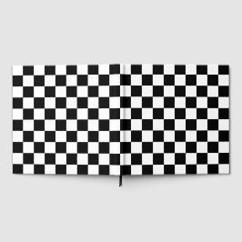 Classic black checkerboard gästebuch