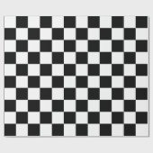 Classic black checkerboard geschenkpapier (Flach)