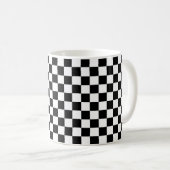 Classic black checkerboard kaffeetasse (VorderseiteRechts)