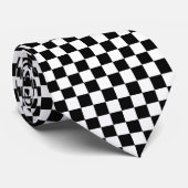 Classic black checkerboard krawatte (Gerollt)