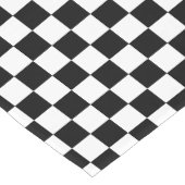 Classic black checkerboard kurzer tischläufer (Ecke)