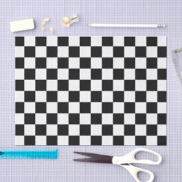 Classic black checkerboard seidenpapier