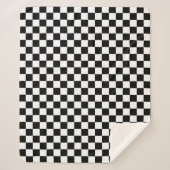 Classic black checkerboard sherpadecke (Vorderseite)