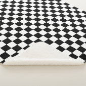 Classic black checkerboard sherpadecke (3/4)