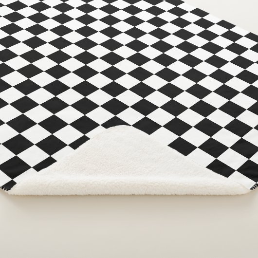 Classic black checkerboard sherpadecke (3/4)