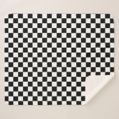 Classic black checkerboard sherpadecke (Vorderseite (Horizontal))