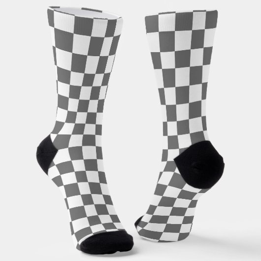 Classic black checkerboard socken (Gewinkelt)