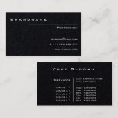 Classic Black Custom Beruflich Class Clean Visitenkarte (Vorne/Hinten)