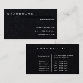Classic Black Custom Beruflich Class Clean Visitenkarte