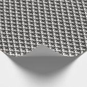 Classic Black Damask Geschenkpapier (Ecke)