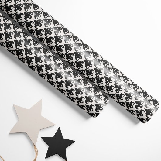 Classic Black Damask Geschenkpapier
