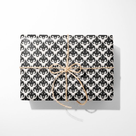 Classic Black Damask Geschenkpapier