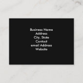 Classic Black Danke Business Card Visitenkarte (Rückseite)