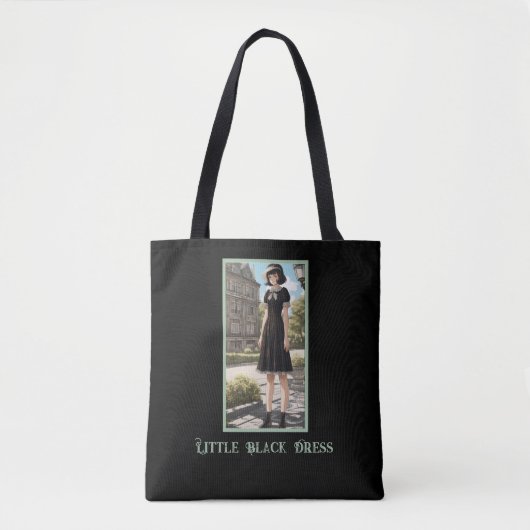 Classic Black Dress Print LBD Tasche (Vorderseite)