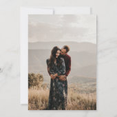 Classic Black & Ecru Monogram Foto Save The Date (Rückseite)