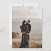 Classic Black & Ecru Monogram Foto Save The Date (Rückseite)