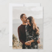 Classic Black & Ecru Monogram Foto Wedding Einladung (Rückseite)