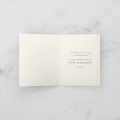 Classic Black & Ecru Monogram Wedding Dankeskarte (Innenseite)