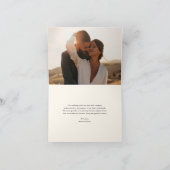 Classic Black & Ecru Monogram Wedding Foto Dankeskarte (Innenseite)