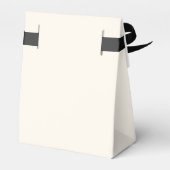 Classic Black & Ecru Monogram Wedding Geschenkschachtel (Rückseite)