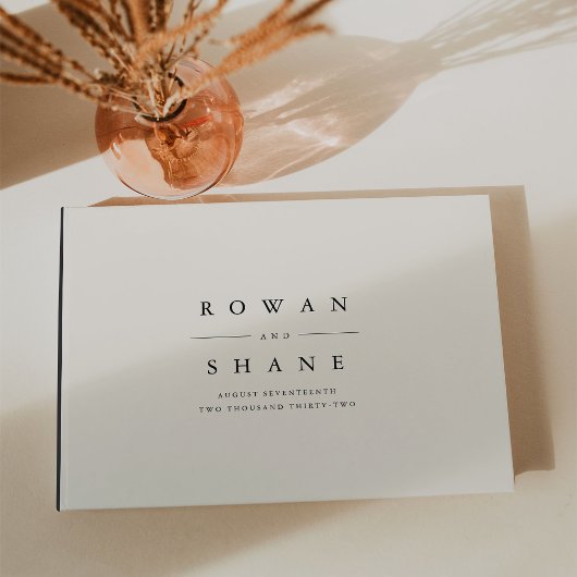 Classic Black & Ecru Wedding Gästebuch