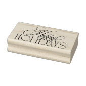 Classic Black Evergreen Elegance Happy Holidays Gummistempel (Stempel)