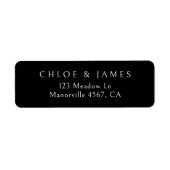 Classic Black First Names Wedding Rücksendeadresse (Vorne)