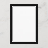Classic Black Frame Wedding Details QR Code Begleitkarte (Rückseite)