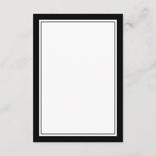 Classic Black Frame Wedding Details QR Code Begleitkarte (Rückseite)