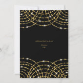 Classic Black Gold Abschluss Zeremonie + Empfang Einladung (Rückseite)