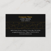 Classic Black Gold Architect Visitenkarte (Vorderseite)