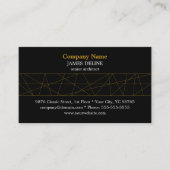 Classic Black Gold Architect Visitenkarte (Vorderseite)