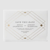 Classic Black Gold Deko Wedding speichern das Datu Pergament Einladungen (Vorderseite)