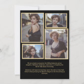 Classic Black Gold Foto Abschluss Ankündigung (Rückseite)