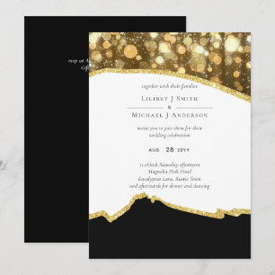 CLASSIC Black Gold Glitzer Wedding