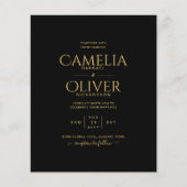 Classic Black Gold MONOCHROME Hochzeit (Vorderseite)