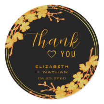 Classic Black & Gold Wedding Vielen Dank