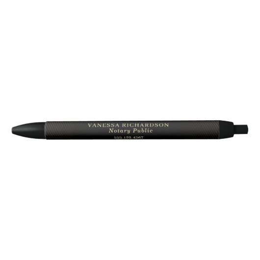 Classic Black & Gold Werbenotar Kugelschreiber (Vorderseite)
