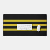 Classic Black & Golden Striping Schreibtischunterlage (Tastatur & Maus)