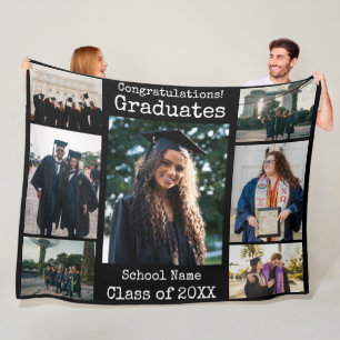 Classic Black gratulations Graduates Foto Fleecedecke