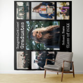 Classic Black gratulations Graduates Foto Wandteppich (Beispiel)