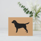 Classic Black Labrador Retriever Silhouette Postkarte (Stehend Vorderseite)