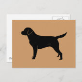 Classic Black Labrador Retriever Silhouette Postkarte (Vorne/Hinten)