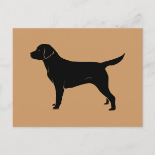 Classic Black Labrador Retriever Silhouette Postkarte