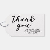 Classic Black Midnight Snack Wedding Vielen Dank Geschenkanhänger (Rückseite Horizontal)