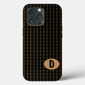 Classic Black Monogram Case-Mate iPhone Hülle (Rückseite)