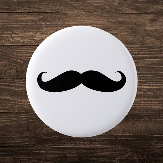 Classic Black Mustache Button